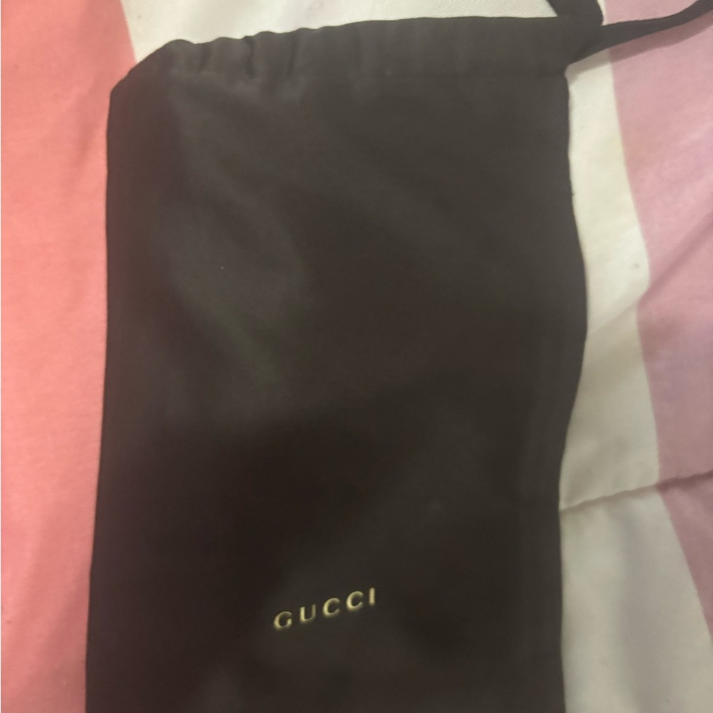 Gucci Black and Gold Dust Bag